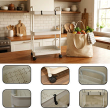 3 Layer Multipurpose Rolling Storage Trolley (1 Pc) - justgrabit.in | Just Grab It