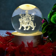 Ambaji 3D Crystal Ball lamps With Base (1 Pc) - justgrabit.in | Just Grab It