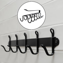 Double - Row Metal cupholder Rack, Multi - Purpose Iron Hanger with 6 Hooks (1 Pc) - justgrabit.in | Just Grab It