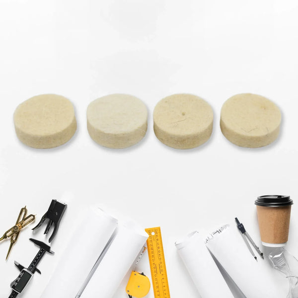 Rotary Tool Accessory Wool Felt Polishing Pad Felt (5 Pcs Set) - justgrabit.in | Just Grab It