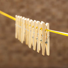 Heavy Duty Bamboo Wooden Cloth Clips / Pegs (10 Pcs Set) - justgrabit.in | Just Grab It