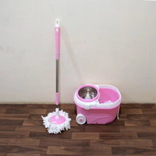 Spin Mop with Bucket for Floor Cleaning - Magic Mop Set with Steel Spin, Mop Stick, and Bucket for Home & Office - justgrabit.in | Just Grab It