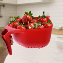 Apex Multi - Functional Plastic Strainer Bowl with Ergonomic Handle (1 Pc) - Justgrabit Inc.