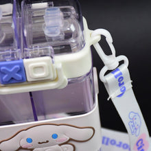 2in1 Dual Compartment Water Bottle with Straw and Adjustable Shoulder Straps (1 Pc / Multi color) - justgrabit.in | Just Grab It