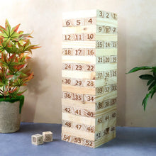 Numbered Wooden Tumbling Tower Game Set - justgrabit.in | Just Grab It