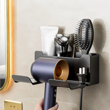 3 Compartment Wall Mount Hair Blower, Hair Dryers Holder (1 Pc) - Justgrabit Inc.