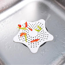 White Silicone Star Shaped Sink Filter Bathroom Hair Catcher Drain Strainers Basin - justgrabit.in | Just Grab It