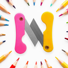 Multicolour Mini Paper Cutter Knife Pencil Knife (Pack of 12) - justgrabit.in | Just Grab It
