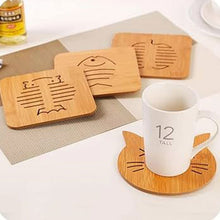 Square Bamboo Wood Table Place mat Hot Pot Cup Mat Tea Coaster(14×14 Cm / 1 Pc) - justgrabit.in | Just Grab It