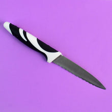 Ritu Stainless Steel Serrated Blade Zebra Kitchen Knife (1 Pc) - justgrabit.in | Just Grab It