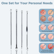 Blackhead Remover, 4 - in - 1 Stainless Steel Pimple Extractor Tool (1 Pc) - justgrabit.in | Just Grab It