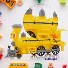 Pull and Go Train with Light Plastic String Pull Back Train (1 Pc / Mix Color) - justgrabit.in | Just Grab It
