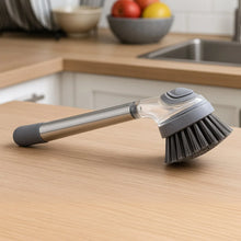 Cleaning Brushes Set, Scrub Brush Bathroom Brush, Long Handle Liquid Dispenser Pot Washing Brush - justgrabit.in | Just Grab It
