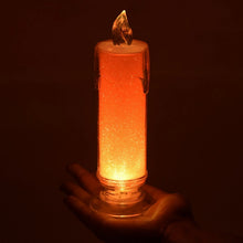 Red LED Flameless Candles Battery Operated Pillar Candles Flickering Realistic Decorative Lamp Votive Transparent Flameless Ornament Tea Party Decorations for Hotel, Scene,Home Decor, Restaurant, Diwali Decoration Candle Crystal Lamp, Diwali (1 Pc) - Justgrabit Inc.