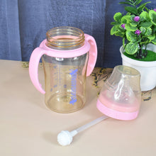 Plastic Baby Feeding Bottle with Handles & Straw (220 ML / 1 Pc) - justgrabit.in | Just Grab It