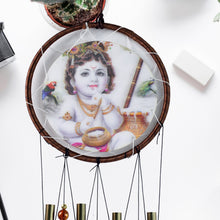 Krishna Medallion Dream Catcher Wind Chime Pendant Wall Hanging - Spiritual Home - justgrabit.in | Just Grab It