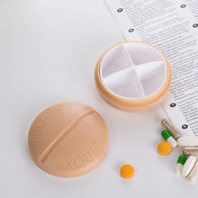 Portable Round Shape 4 Compartments Pill Box (1 Pc) - justgrabit.in | Just Grab It