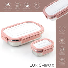 Stainless Steel Leak Proof Air Tight Lunch Boxes (900ML+200ML Approx / 2 Pc Set) - justgrabit.in | Just Grab It