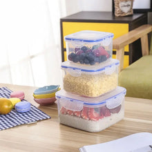 Kitchen Storage Container Set with Food Grade Plastic and Air Seal Lock Lid for Storage of Grocery, Spices, Dry fruits Use For Home, Office, Restaurant, Canteens (3 Piece Set) - justgrabit.in | Just Grab It