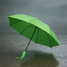 Green Stylish Banana Shaped Mini Foldable Umbrella - justgrabit.in | Just Grab It
