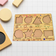 Wooden Triangles Puzzle Learning Educational Board (1 Set / 28×20 Cm) - justgrabit.in | Just Grab It