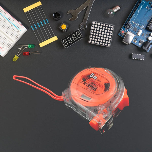 5 Meter Measuring Tape with Press Release Locking System, Measuring Tape with Transparent Gripper for Engineering/Hight/Decoration Measurement - justgrabit.in | Just Grab It