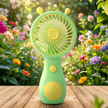 Cute Cartoon Style Rechargeable Mini Handheld Fan (1 Pc) - justgrabit.in | Just Grab It