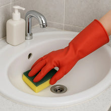 Long Cuff Multipurpose Rubber Cleaning Gloves (1 Pair, Mix Color) - justgrabit.in | Just Grab It