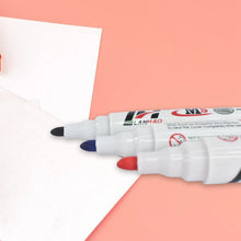 Whiteboard Marker Set (Blue, Black, Red) with Board Duster - Pack of 4 - Justgrabit Inc.