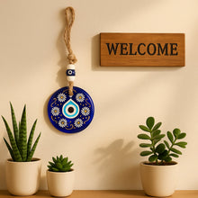 Decorative Evil Eye Wall Hanging Nazar Protector Charm with Beads, Wind Chime (1 Pc) - justgrabit.in | Just Grab It