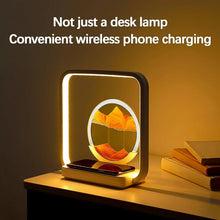 13477 3D Wireless Charging LED Light USB Quicksand Painting Lamp for Bedroom - justgrabit.in | Just Grab It