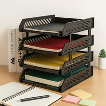 4 - Layer Multifunctional File Rack with Drawers for Office Desk - Justgrabit Inc.