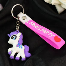 Cute Cartoon Unicorn Keychain with Silicone Strap (1 Pc / Mix design) - justgrabit.in | Just Grab It