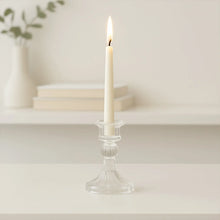 Elegant Crystal Glass Candle Holder Stand (1 Pc) - justgrabit.in | Just Grab It