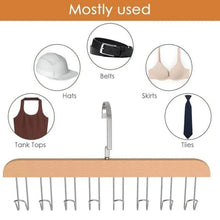 Space Saving 8 Hooks Wooden Hangers (1 Pc) - justgrabit.in | Just Grab It