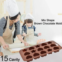 Silicone Food Grade Reusable Non - Stick Multi Shape 15 Cavity Chocolate Mold, Diwali - Justgrabit Inc.