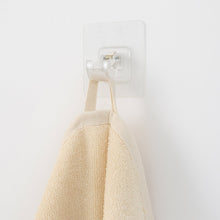 Self - Adhesive Transparent Wall Hook Holder Clip (1 Pc) - justgrabit.in | Just Grab It