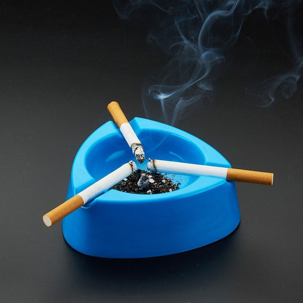 Oblivion Durable Plastic Ashtray with Wide Bowl and Triple Cigarette Holder Slots (1 Pc) - justgrabit.in | Just Grab It