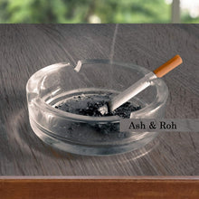 Glass Crystal Round Ashtray for Cigar & Cigarettes – Home & Office Table Decor - justgrabit.in | Just Grab It