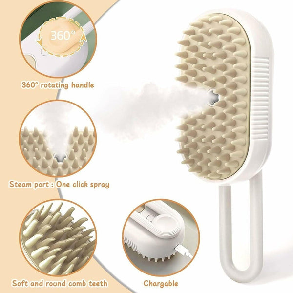 Electric Spray Handle Massage Brush, Hair Removal Brush Steam (1 Pc) - justgrabit.in | Just Grab It