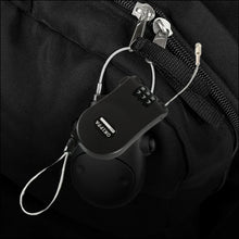 Multifunctional cable lock with number code for travel, sports Etc. Retractable Wire Lock,Wire Black Shell Combination Password. - Justgrabit Inc.
