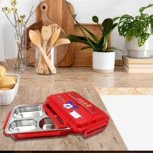 Cartoon Printed 4 Compartment Insulated Lunch Box Stainless Steel |Tiffin Box for Boys, Girls, School & Office Men for Microwave Freezer Safe Adult Children Food Container (1 Pc) - Justgrabit Inc.