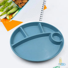 Plastic Food Plates / Biodegradable 5 Compartment Plate With Spoon for Food Snacks / Nuts / Desserts Plates for Kids, Reusable Plates for Outdoor, Camping, BPA - free (1 Pc) - Justgrabit Inc.
