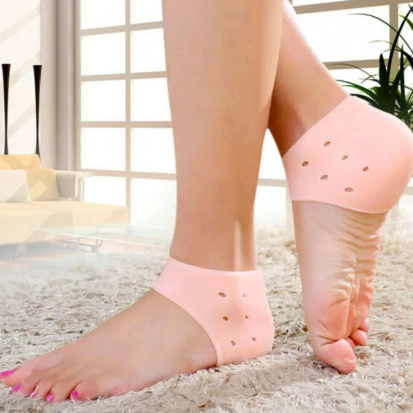 Anti Crack Silicon Gel Heel Moisturizing Socks for Foot Care Men Women (Loose Pack) - Justgrabit Inc.