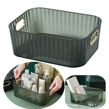 Premium Ribbed Transparent Storage Basket - justgrabit.in | Just Grab It