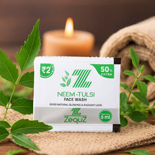 Zequz Neem & Tulsi Herbal Face Wash Sachet (5 ML / 1 Pc) - justgrabit.in | Just Grab It