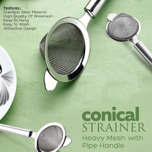 Apex Premium Conical Tea Strainer with Pipe Handle - Justgrabit Inc.