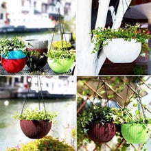 Plastic Hanging Flower Pot and Flower Pot with Chain (6 Pc) - Justgrabit Inc.