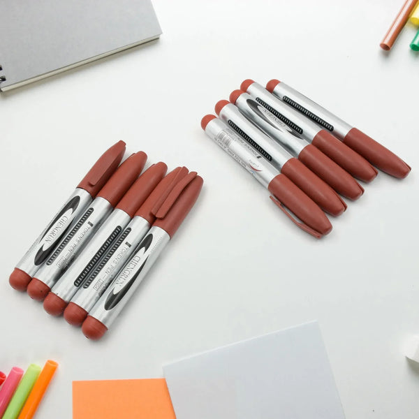 10Pc Marron Marker Permanent (10 Pc Set) - Justgrabit Inc.