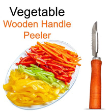 Wooden Handle and Stainless Steel Vegetable Peeler - Justgrabit Inc.